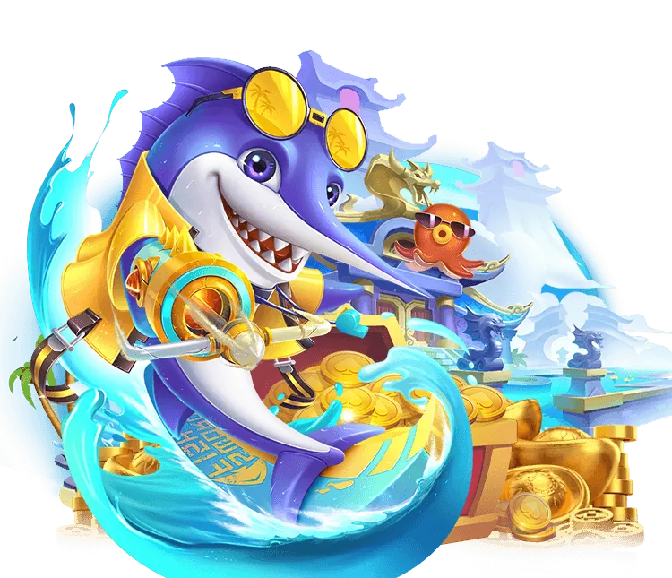 Hình ảnh game Vua Bắn Cá với cá chúa và sinh vật biển